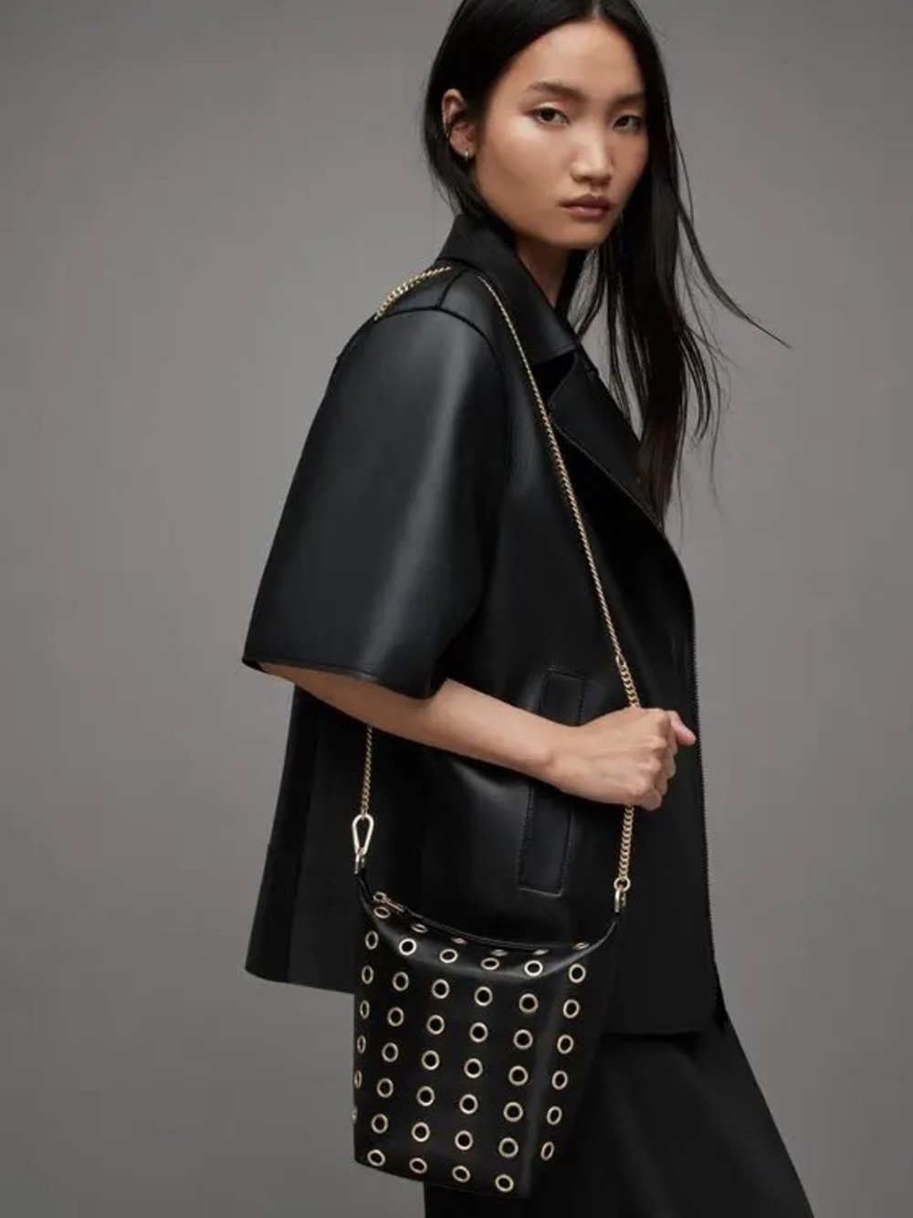 New All Saints Evaline Eyelet Crossbody